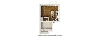 Oakmont A1 3D Floorplan at Westdale Hills, Euless TX