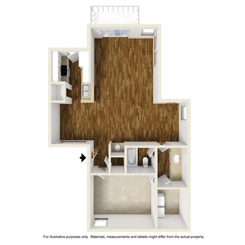 Oakmont A3 3D Floorplan at Westdale Hills, Euless TX