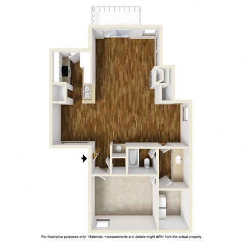 Oakmont A4 3D Floorplan at Westdale Hills, Euless TX