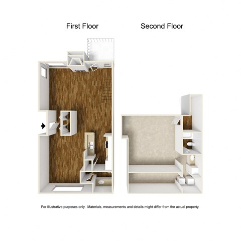 Oakmont A5 3D Floorplan at Westdale Hills, Euless TX