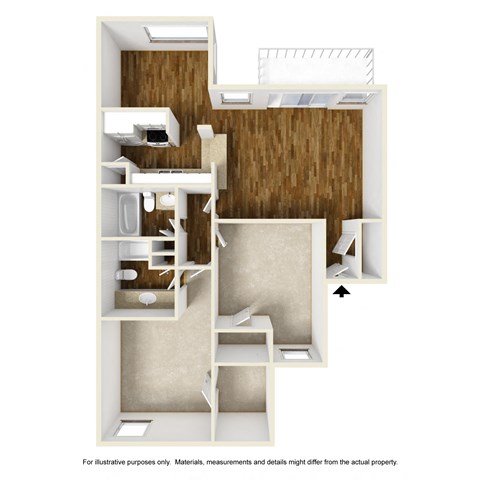 Oakmont B1 3D Floorplan at Westdale Hills, Euless TX
