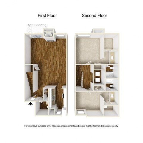 Oakmont B2 3D Floorplan at Westdale Hills, Euless TX