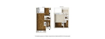 Pinehurst A3 3D Floorplan at Westdale Hills, Euless TX