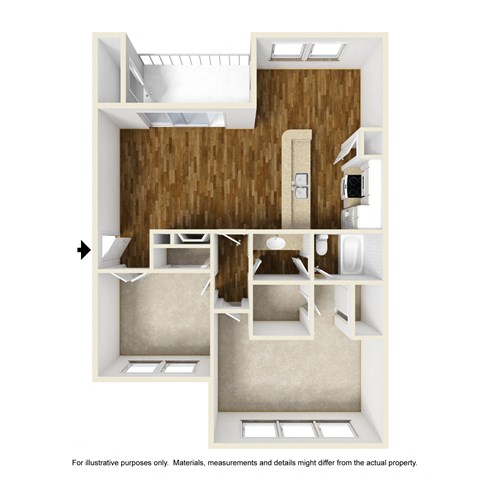 Pinehurst B1 3D Floorplan at Westdale Hills, Euless TX