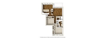 Pinehurst B2 3D Floorplan at Westdale Hills, Euless TX