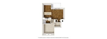 Sawgrass A2 3D Floorplan at Westdale Hills, Euless TX