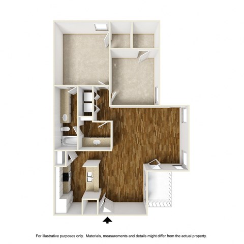 Sawgrass B1 3D Floorplan at Westdale Hills, Euless TX