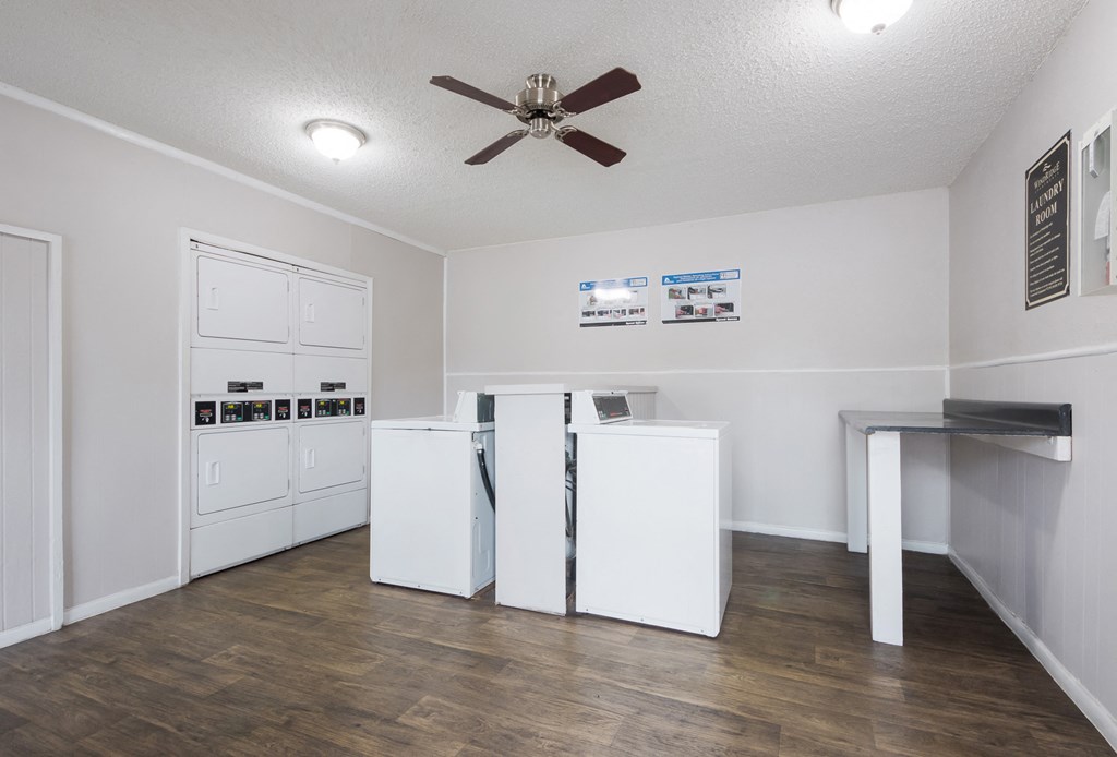 Laundry facility at Windridge apartments in Dallas, TX