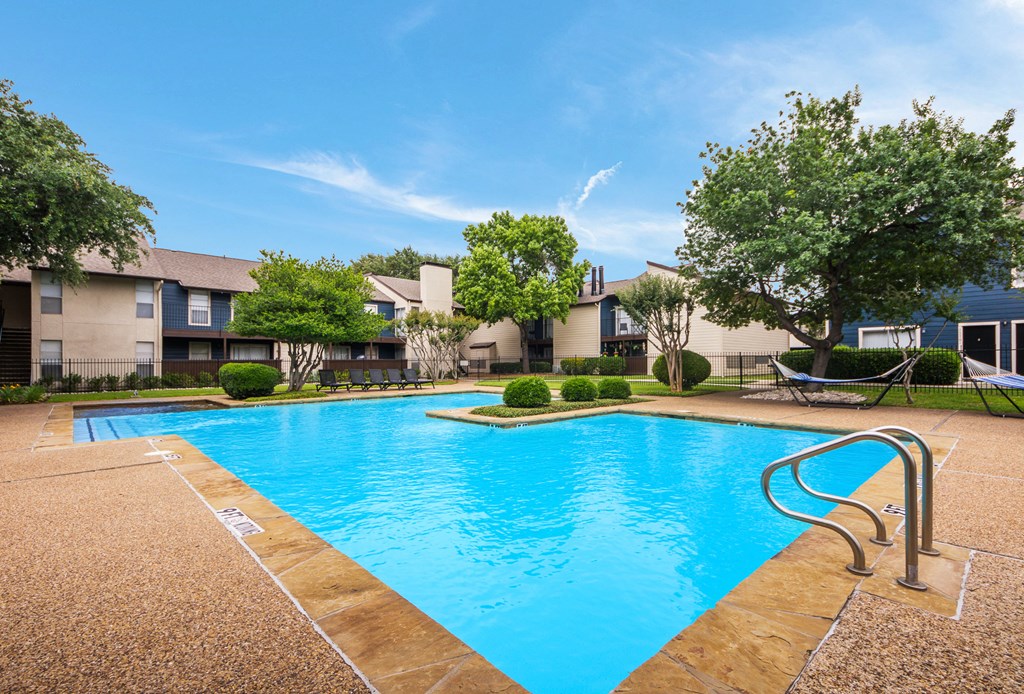 the swimming pool at our apartments
