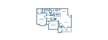 B1 2D Floorplan at Woodmere Trace in Duluth, GA