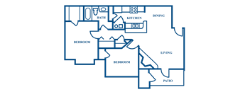 B1 2D Floorplan at Woodmere Trace in Duluth, GA