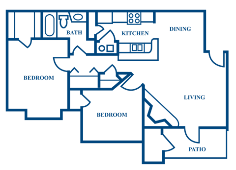 B1 2D Floorplan at Woodmere Trace in Duluth, GA
