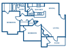 B1 2D Floorplan at Woodmere Trace in Duluth, GA