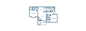 B2 2D Floorplan at Woodmere Trace in Duluth, GA