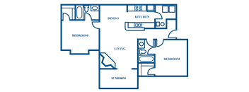 B3 2D Floorplan at Woodmere Trace in Duluth, GA