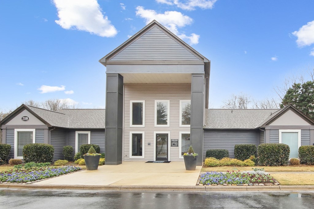 Leasing Office exterior at Arrowood Crossing Apartments in Charlotte, NC