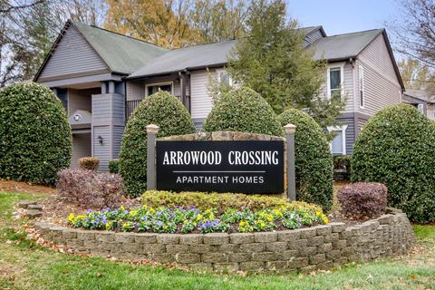 Property signage for Arrowood Crossing in Charlotte, NC