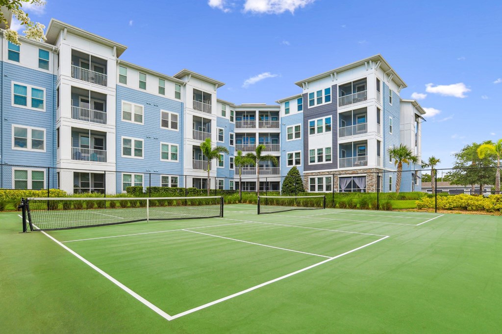 Pickle ball courts in excellent condition at Dunedin Commons apartments in Dunedin, FL