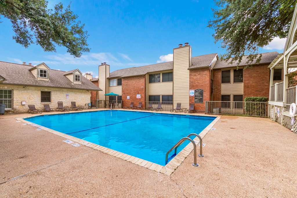 the swimming pool at our apartments