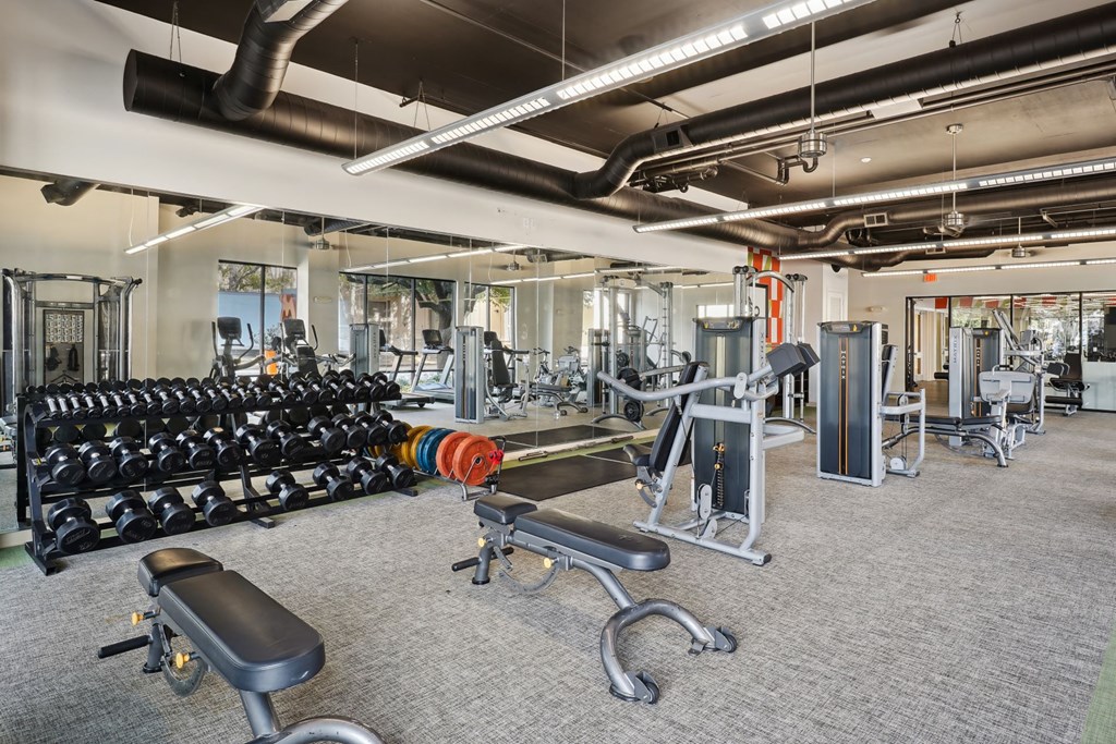 the gym at Muse at Museum District, Houston, TX