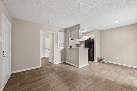 A Unit living room at Hollows in San Antonio, TX