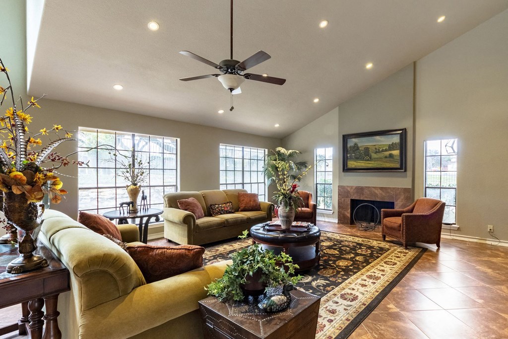 Clubhouse Interior at The Hollows Apartments in San Antonio, TX