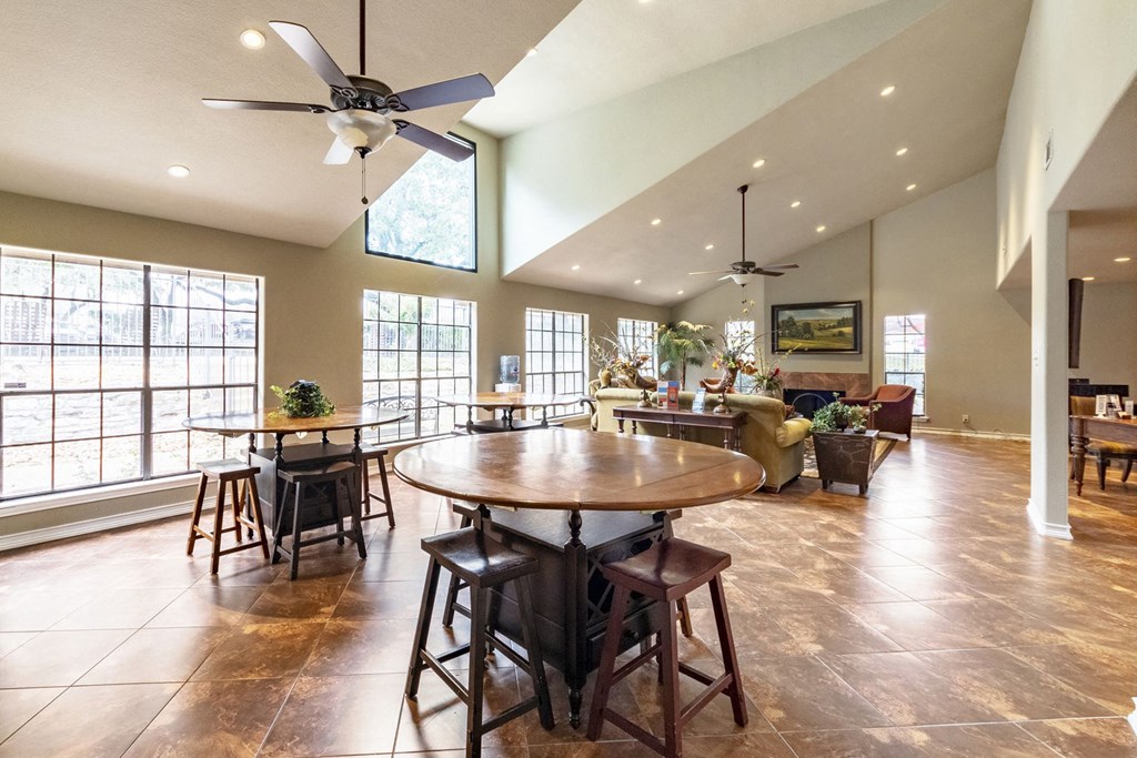 Clubhouse Interior at The Hollows Apartments in San Antonio, TX