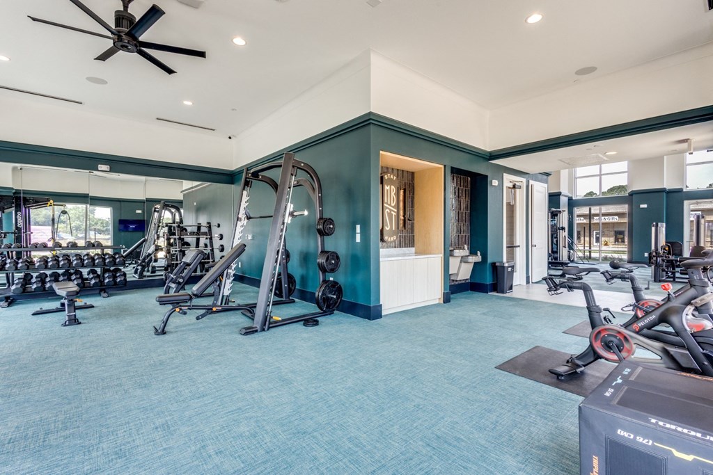 State of the art gym at Era Apartments in Denton, TX