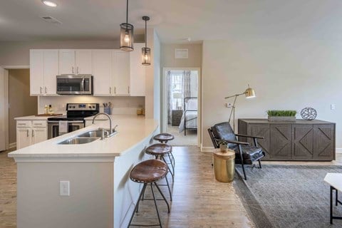 Contemporary Living Room 2 at Evergreen at Southwood in Tallahassee, FL