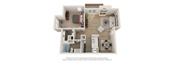 A5 floor plan of Vine Apartment in Arlington, TX