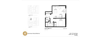 A floor plan for Unit Type 12 at Carmina-Wood Morris.