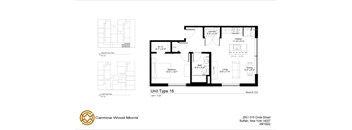 A floor plan for Unit Type 16 at Carmina Wood Morris.