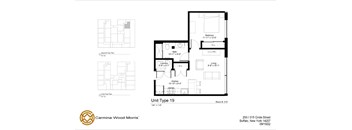 A floor plan for Unit Type 19 at Carmina-Wood Morris.