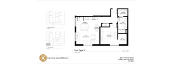 A floor plan for Unit Type 3 at Carmina-Wood Morris.