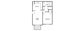 659 Sq Ft Floorplan