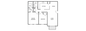 973 Square Foot Floorplan