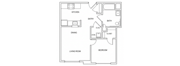 642 Square Foot Floorplan