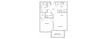 676 Square Foot Floorplan