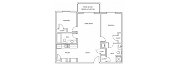 920 Square Foot Floorplan