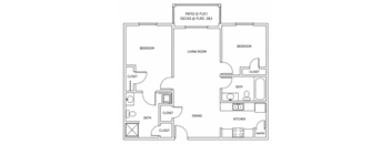 937 Square Foot Floorplan