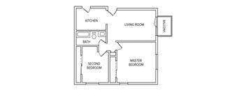 778 Square Foot Floorplan