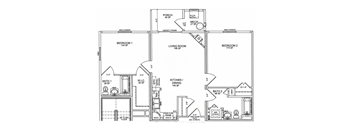 920 Square Foot Floorplan