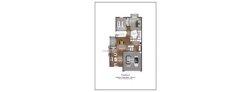 1204 sq ft floorplan