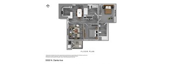 simulated floor plan of a 555 n dante ave floor plan