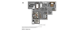 simulated floor plan for a 559 n dante ave