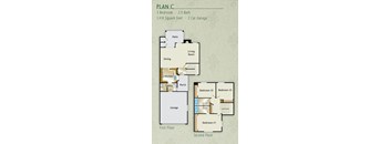 3 Bedroom 2 Bath Floorplan