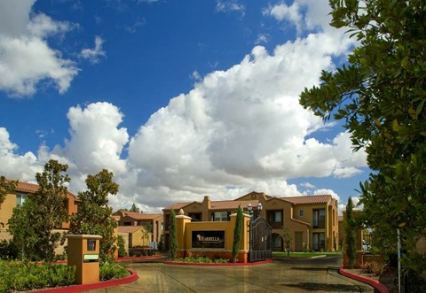 Marbella Entrance with Monument Sign and Gate