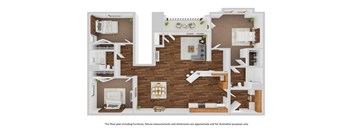 the floor plan of this apartment is ready to be furnished