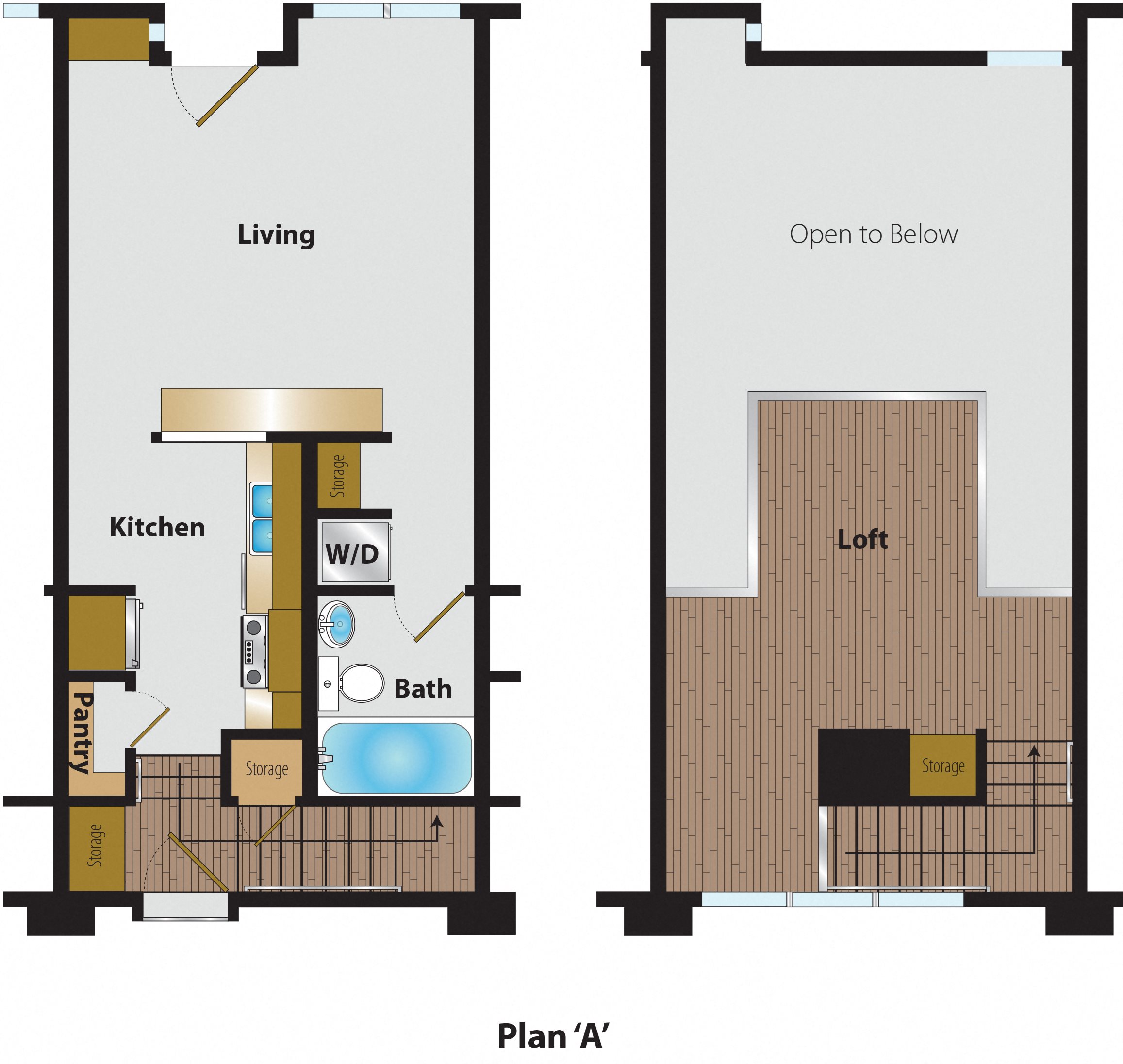 1 Bedroom Loft Plan A