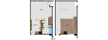 1 Bedroom Loft Plan B